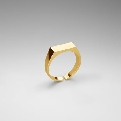 SIGNET CUFF RING